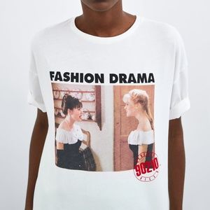 NWT Zara 90210 Fashion Drama Graphic Tee